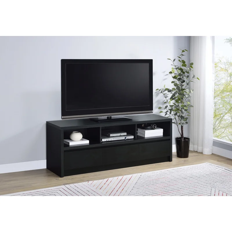 Rutland 59-inch 3-drawer TV Stand Media Console Black