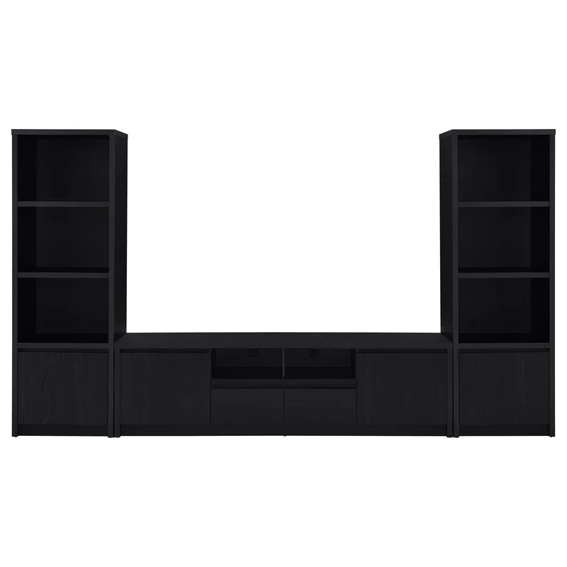 Winfield 3-piece Entertainment Center 78-inch TV Stand Black