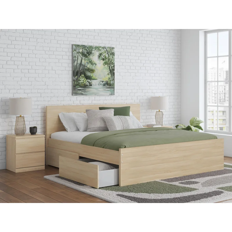 Ashley Express - Onita King Panel Platform Bed with 1 Side Storage