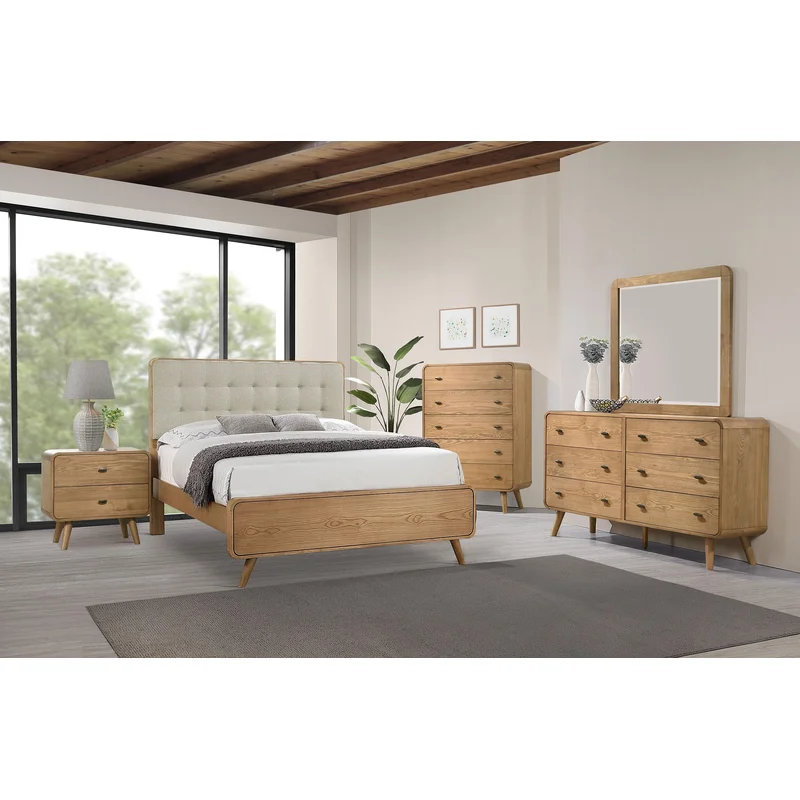 Robyn 5-piece Full Bedroom Set Light Ash