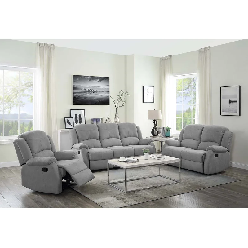 Zorina - Motion Recliner - Gray Fabric