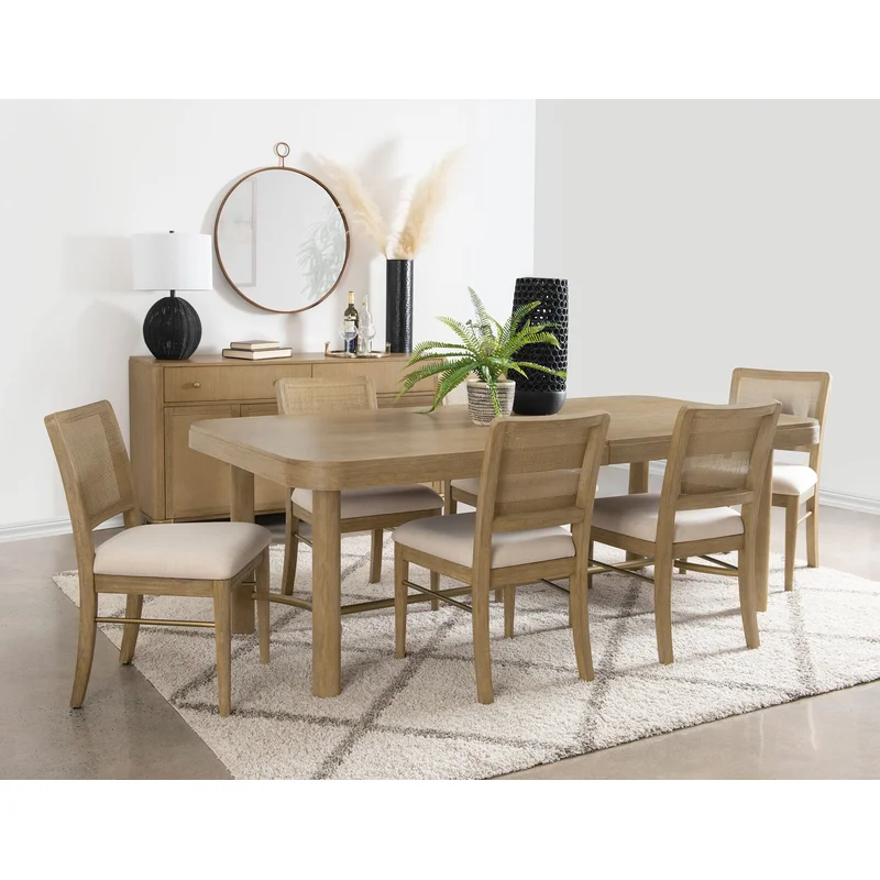 Arini 5-piece Extension Leaf Dining Table Set Sand Wash