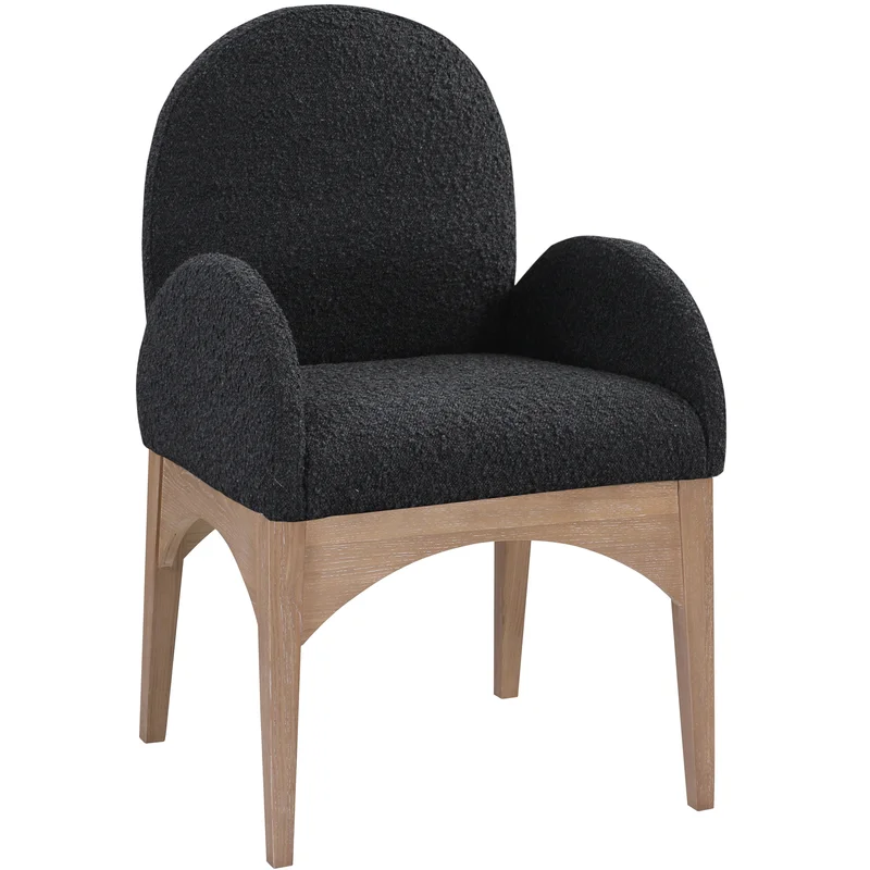 Waldorf - Boucle Dining Arm Chair With Natural Legs