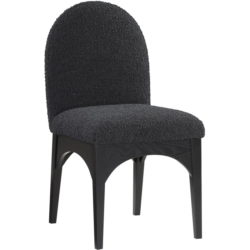 Waldorf - Boucle Dining Side Chair With Black Legs