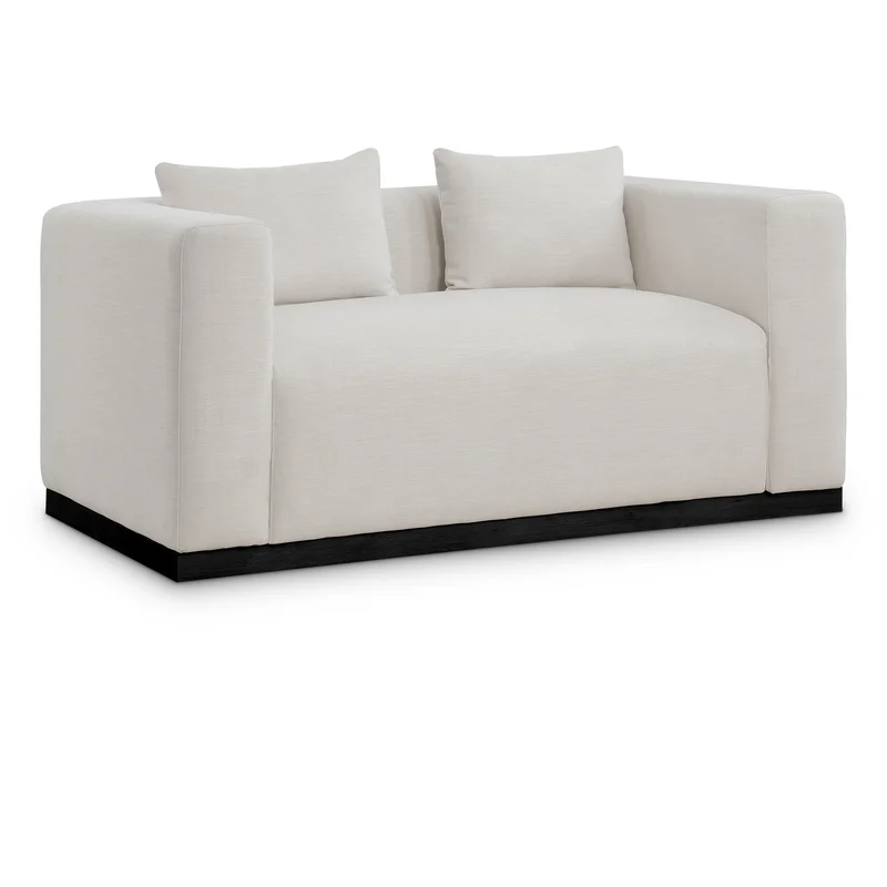 Alfie - Linen Textured Fabic Loveseat