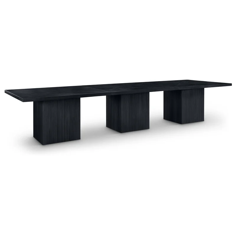 Belinda - Wood Mid-Century Modern Modular Dining Table - Black
