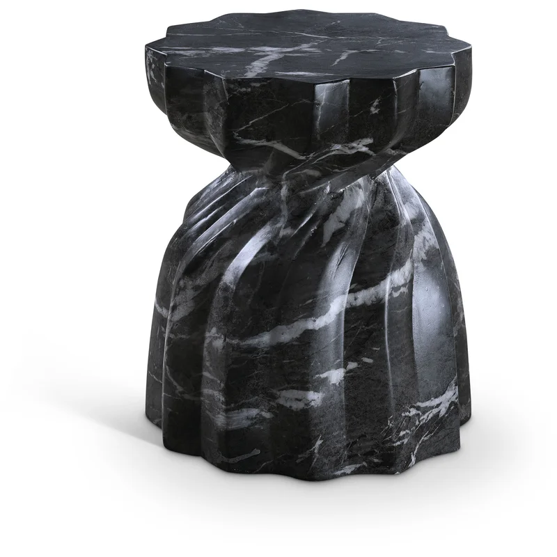 Caserta - Marble Finish Concrete End Table