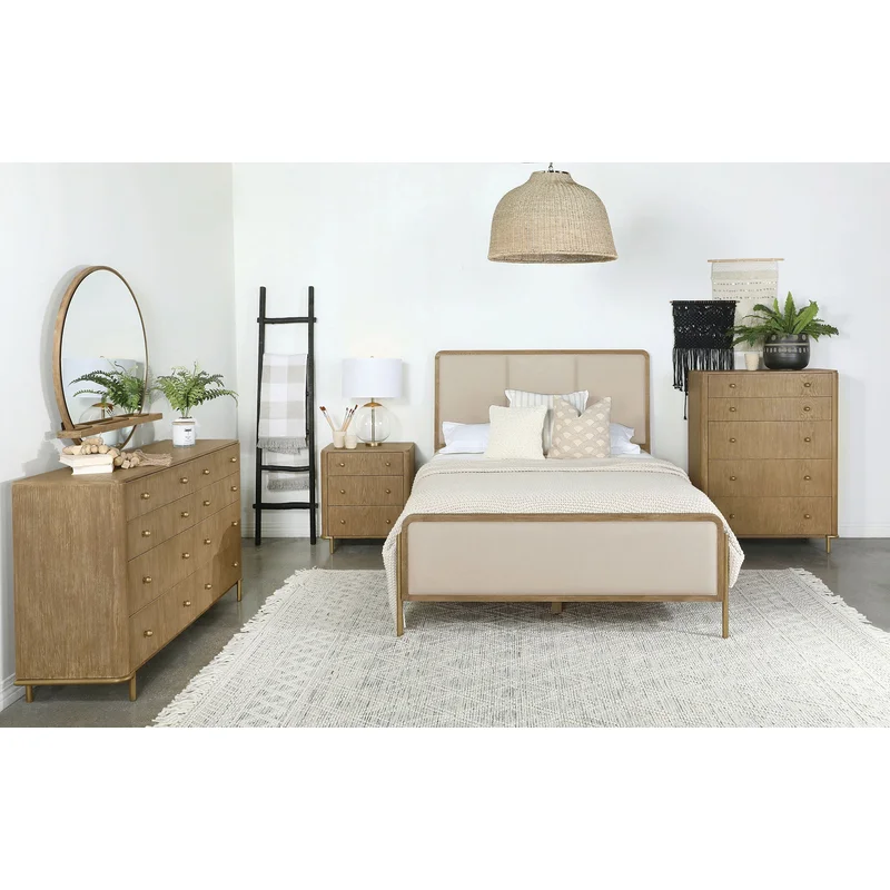 Arini 5-piece Queen Bedroom Set Cream and Sand Wash