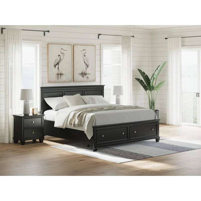 Lanolee King Panel Storage Bed