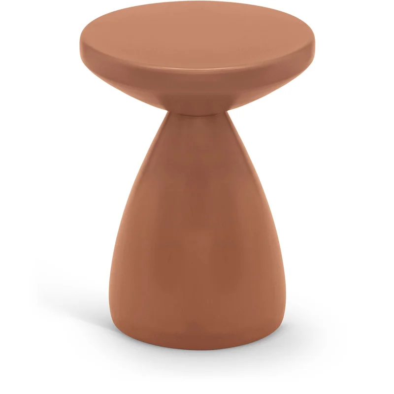 Anika - Iron End Table - Terracotta