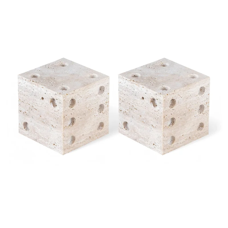 Dice - Travertine Decorative - Natural