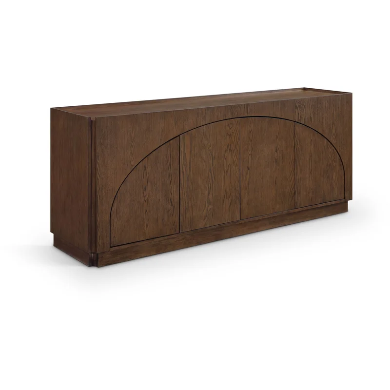 Everson - Oak Veneer And Solid Wood Sideboard/Buffet - Brown