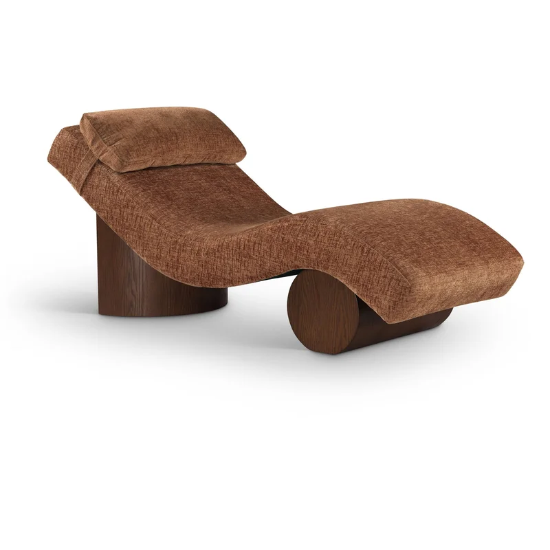 Marcella - Chaise Lounge - Walnut Base