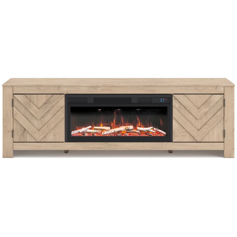 Cayboni 71" TV Stand with Electric Fireplace