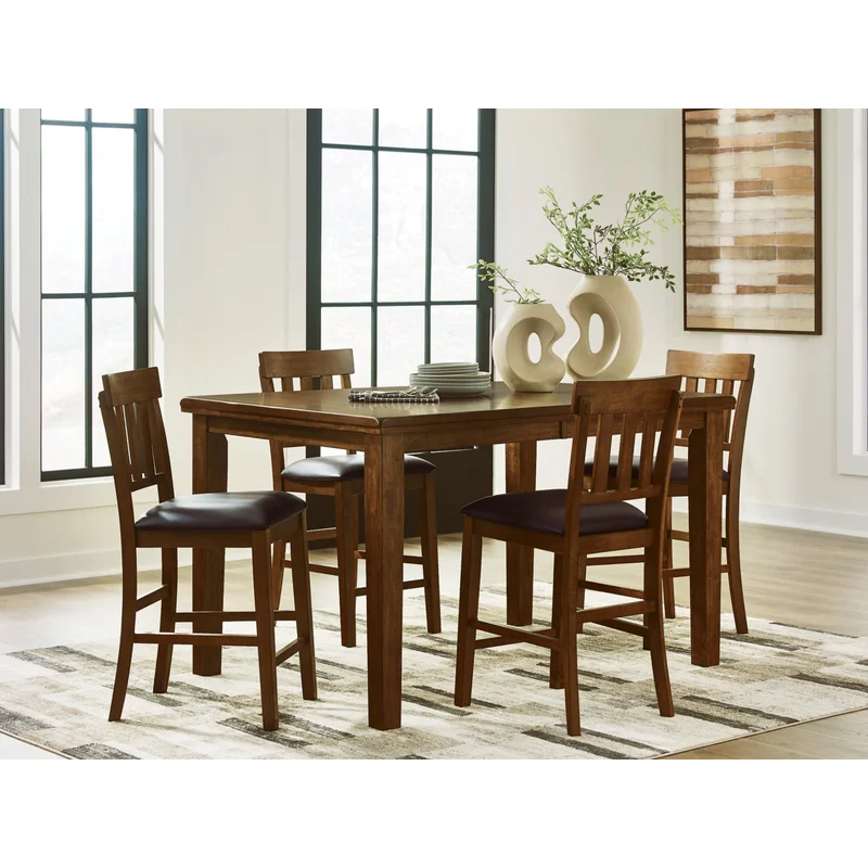 Ralene Counter Height Dining Table and 4 Barstools