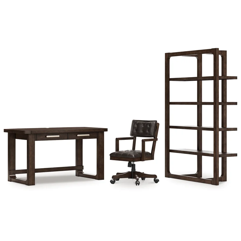 Breckington Home Office Desk with Chair and Storage