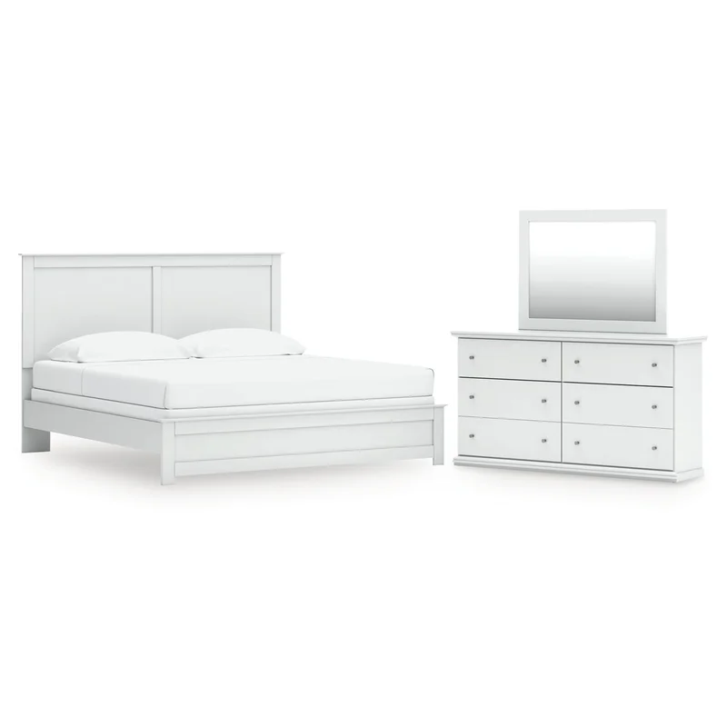 Bostwick Shoals King Panel Bed Dresser and Mirror