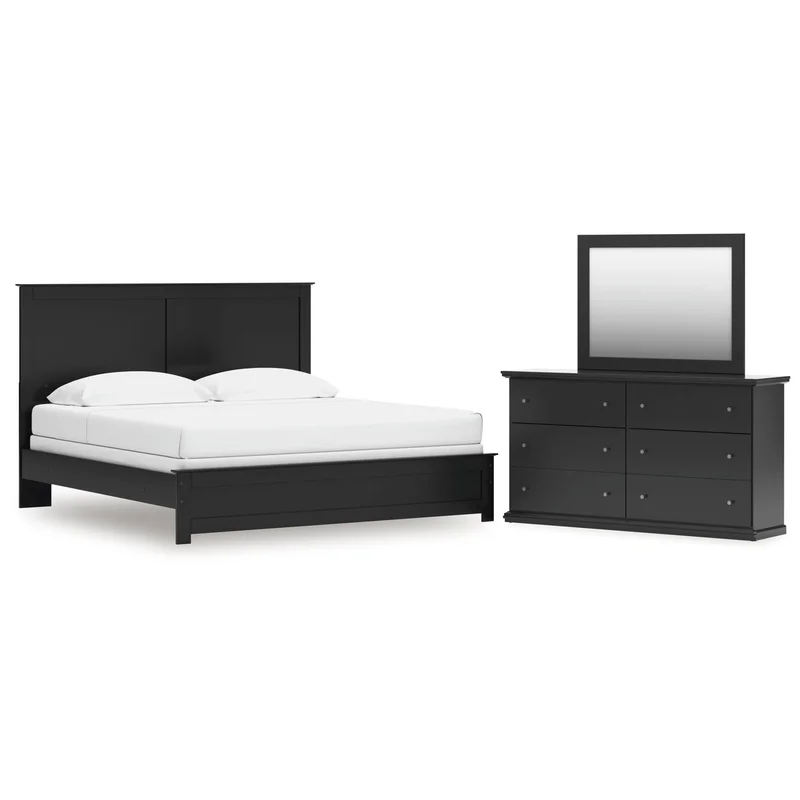 Maribel King Panel Bed Dresser and Mirror