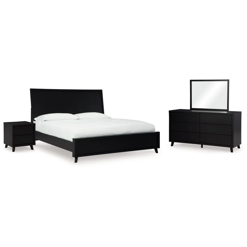Danziar King Panel Bed Dresser Mirror and Nightstand