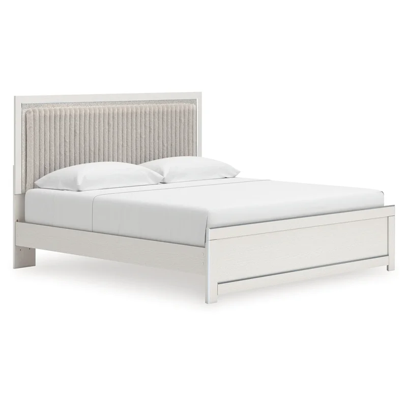 Birmonton King Upholstered Panel Platform Bed