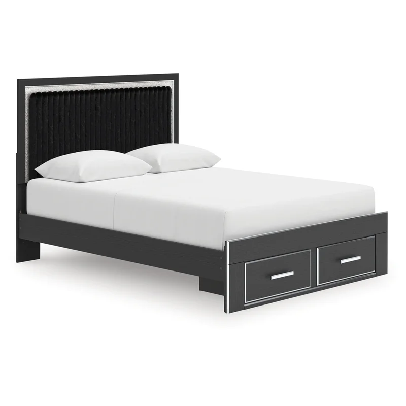 Birmonton Queen Upholstered Panel Storage Bed