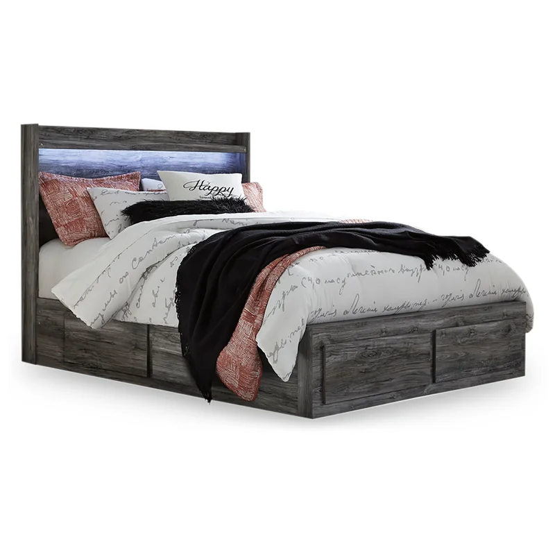 Baystorm Queen Panel Bed with 4 Storage Drawers