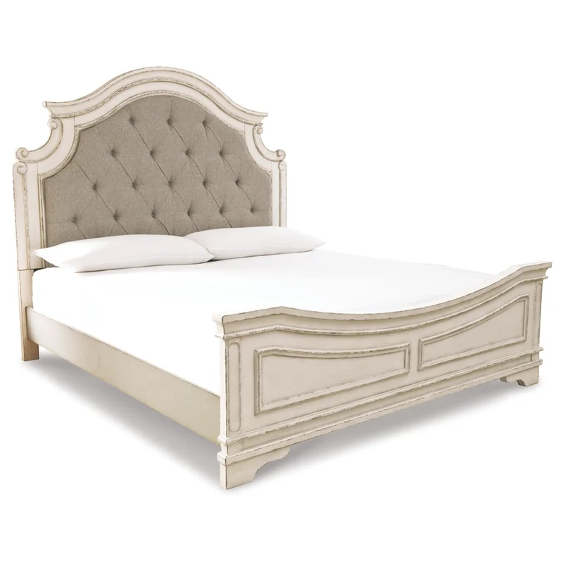 Realyn California King Upholstered Panel Bed