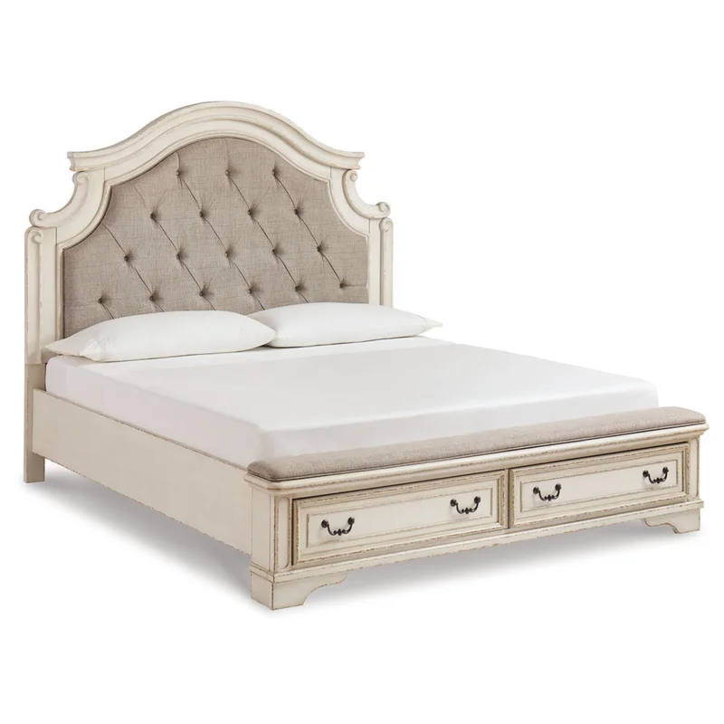 Realyn California King Upholstered Storage Bed