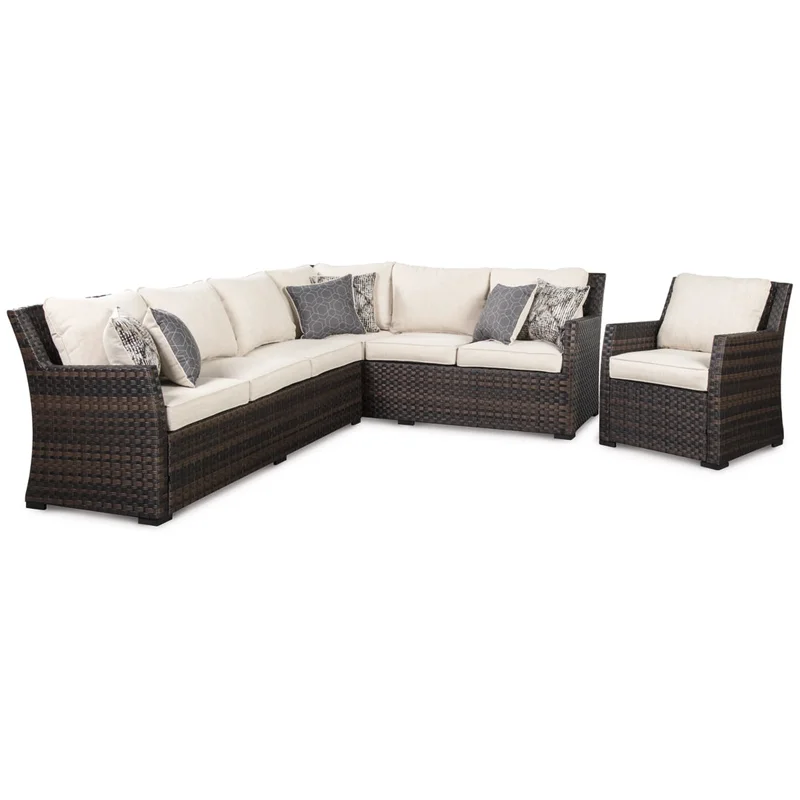 Easy Isle 3-Piece Sofa Sectional/ Chair with Cushion