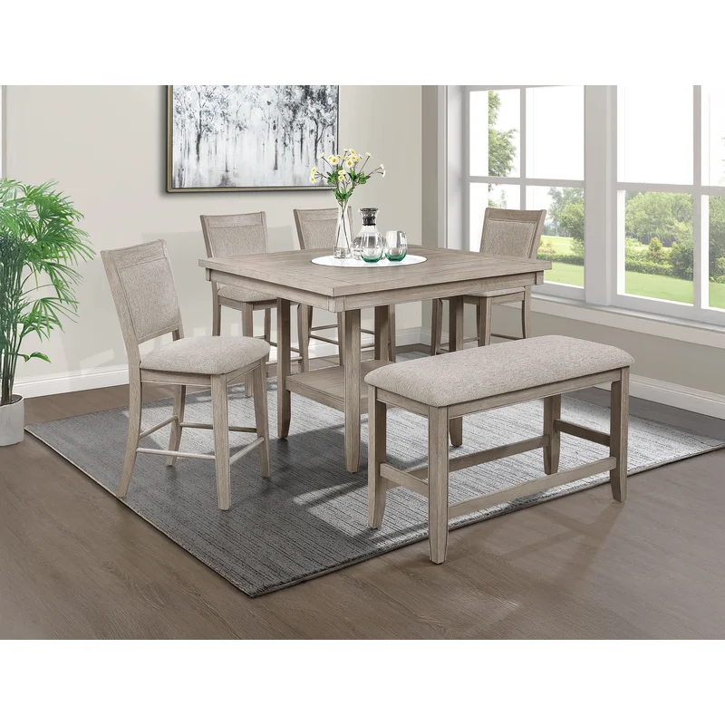 Fulton Counter Height Bench White Oak