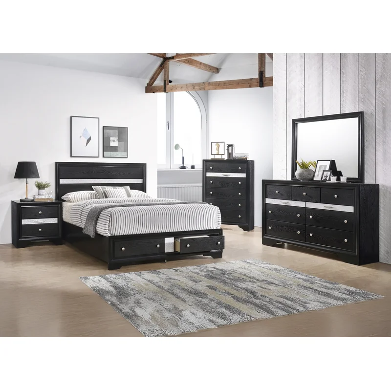 Regata Dresser Mirror Black/Silver
