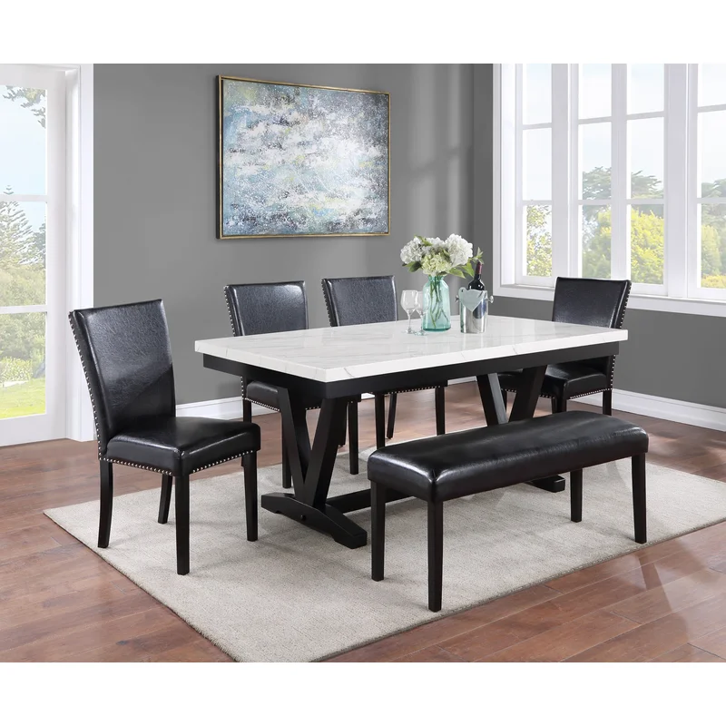 Tanner Faux Carrera Dining Table