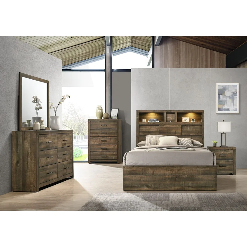 Bailey Queen Panel 3PC Bedroom Set with Bluetooth