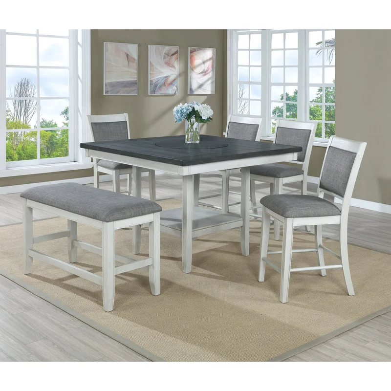 Fulton Counter Height Bench White