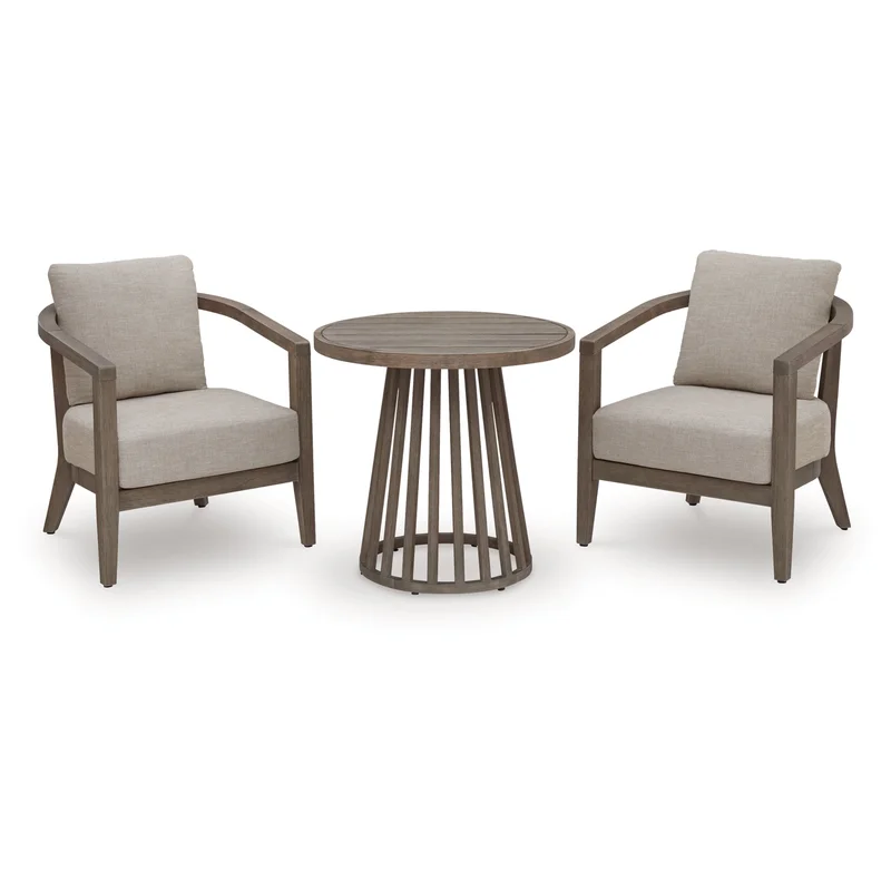 Sunset Lake Chairs w/CUSH/Table Set (3/CN)
