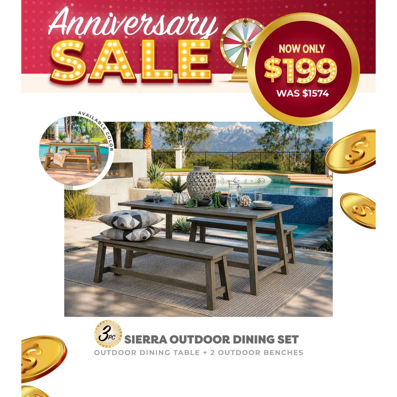 Sierra Rectangular Outdoor Dining Set