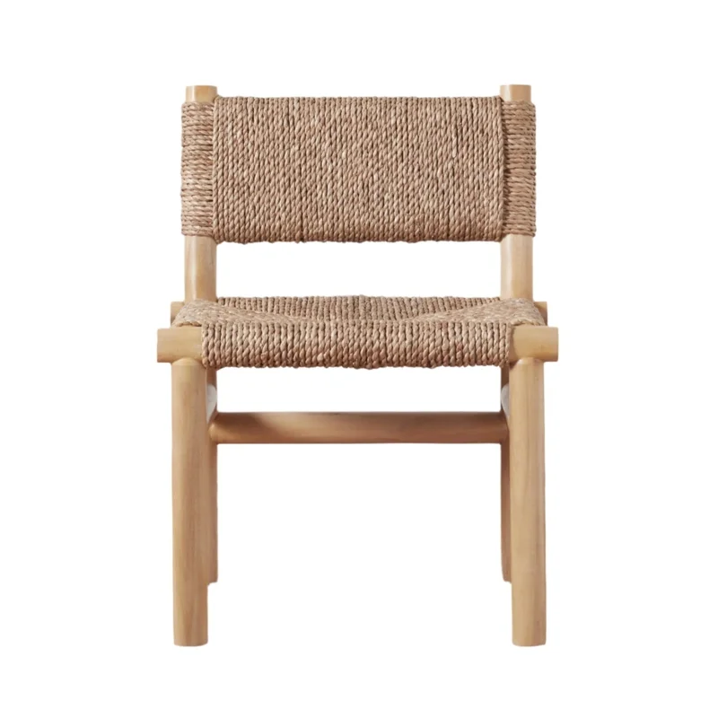 Akay Teak Woven Rustic Dining Chair
