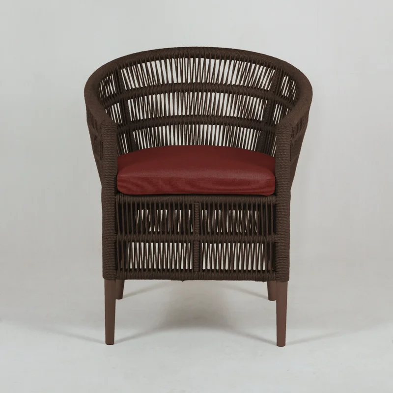 Brown Flora Patio Chair with COM Fabric