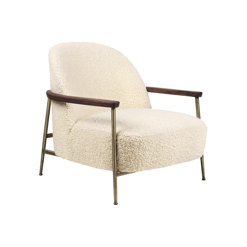 Modernist Boucle Lounge Chair