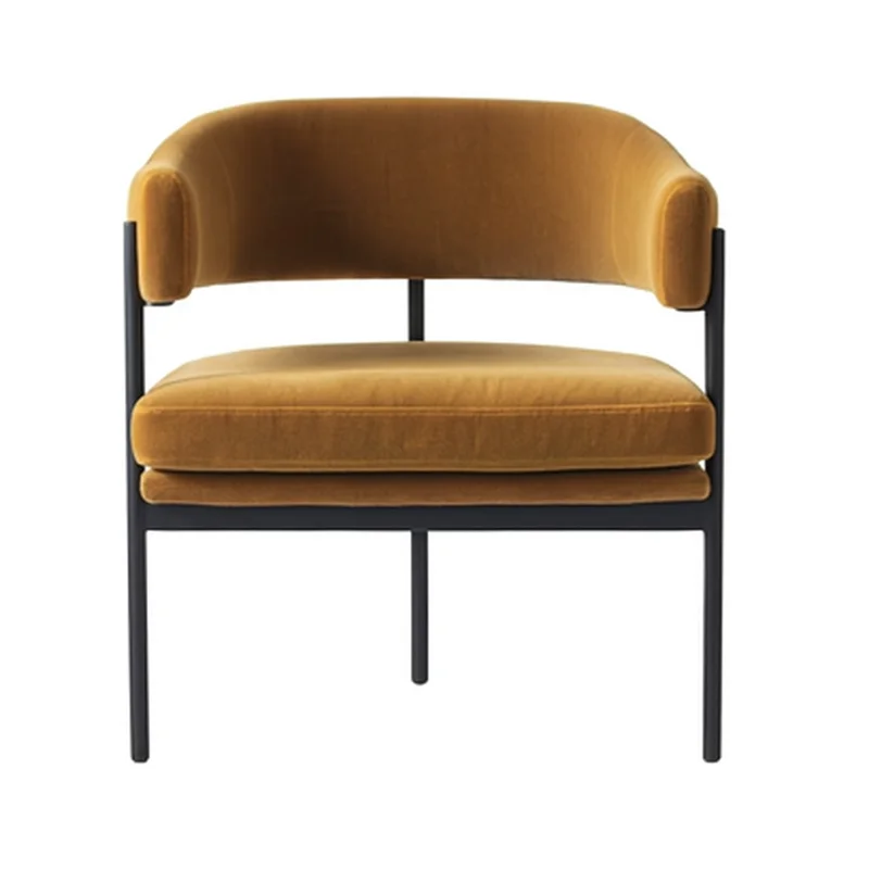 Velvet Modernist Lounge Chair