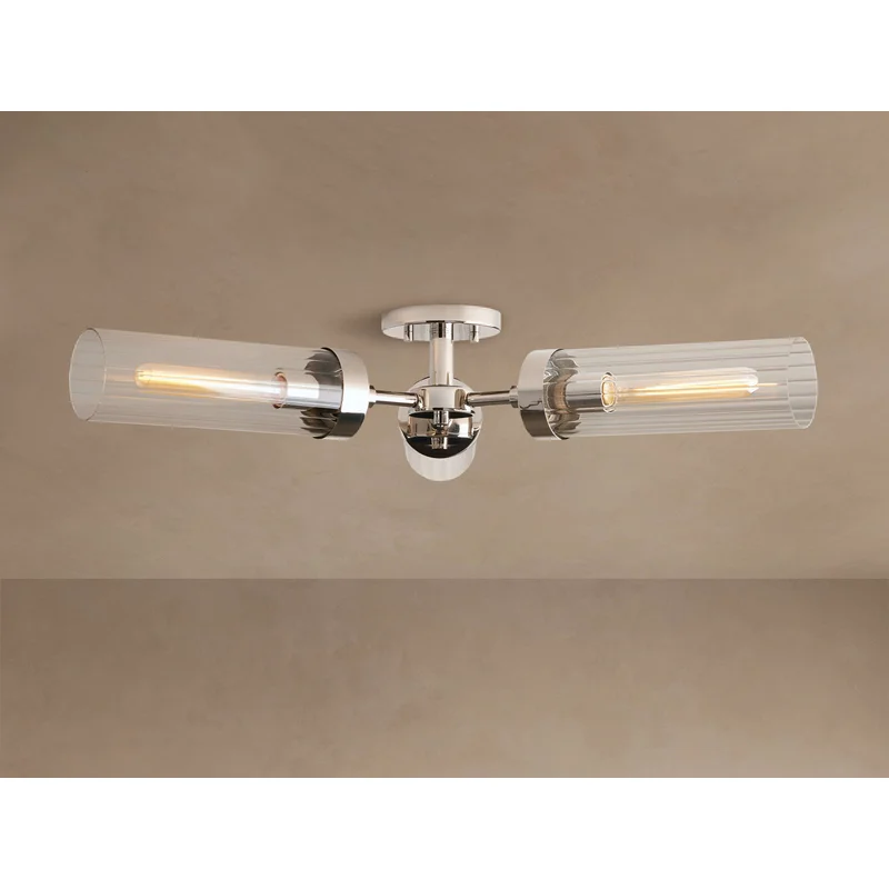 Andreas Flush Mount in Nickel