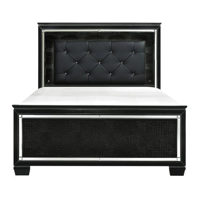 Allura Full Panel Bed in Black 1916FBK-1*