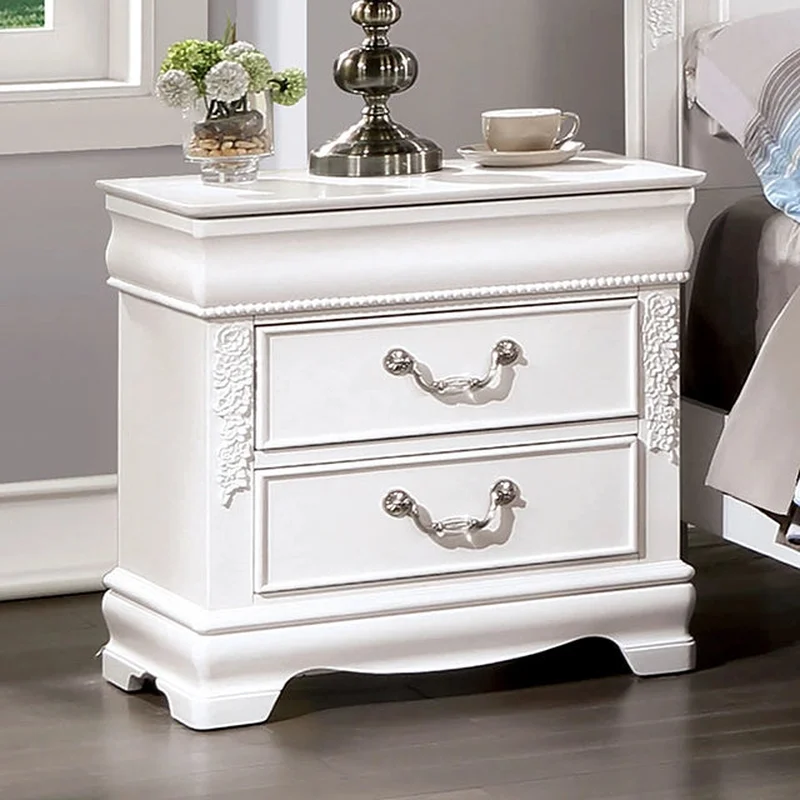 ALECIA Night Stand w/ USB White