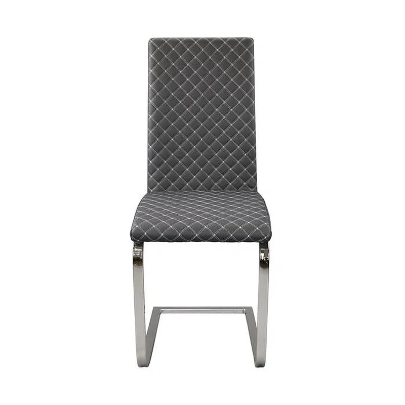 Yannis Side Chair in Chrome Metal (Set of 2)