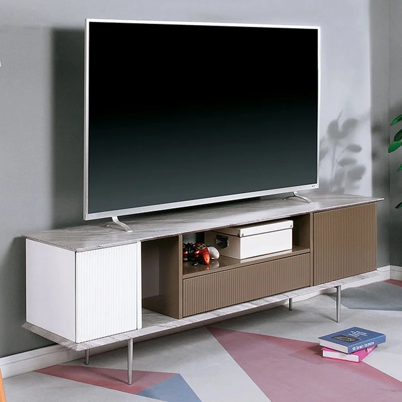 BLAIR 70" TV Console White/Champagne/Gray