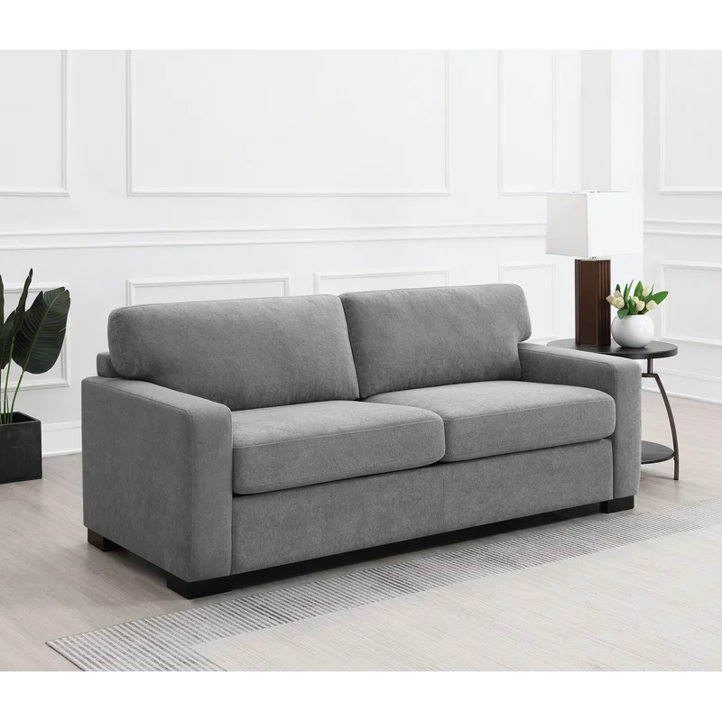 Simpson Upholstered Sofa Sleeper with Queen Mattress Grey