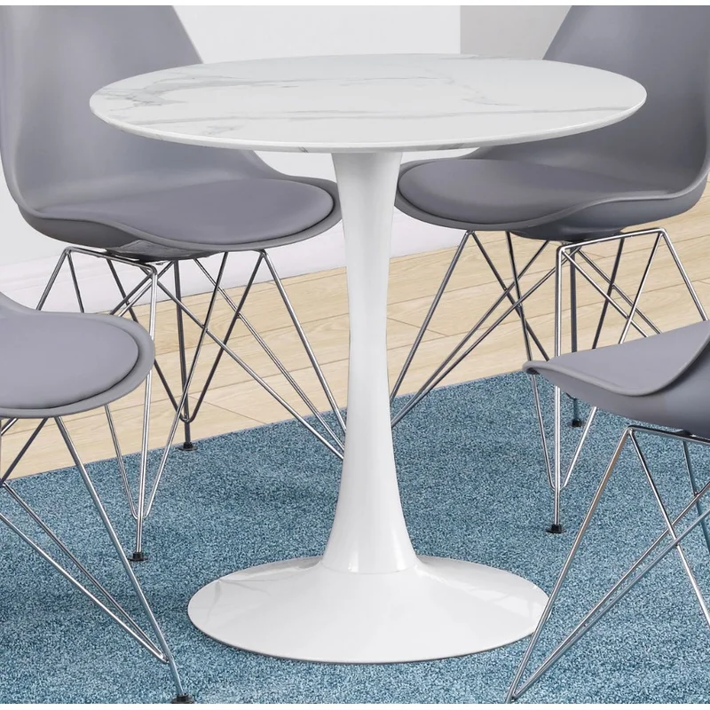 Arkell 30-Inch Round Pedestal Dining Table White