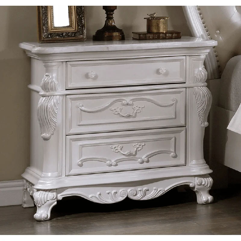 Ventresca Traditional 3-Drawer Nightstand with Sintered Stone Top