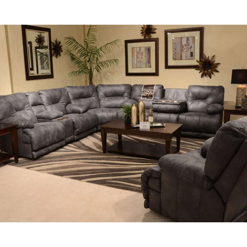 438 Voyager Slate Oversize Lay-Flat Sectional by Catnapper