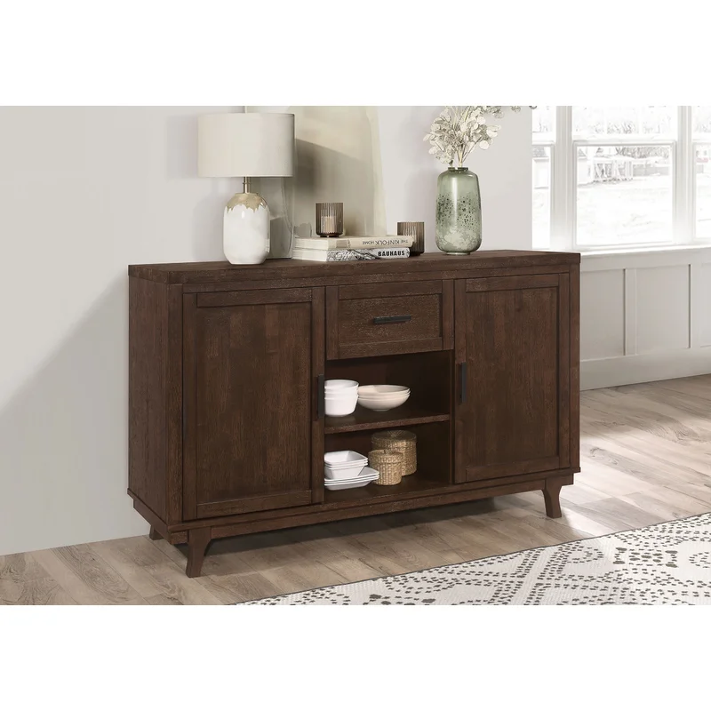 Reynolds 2-Door Dining Sideboard Server Brown Oak